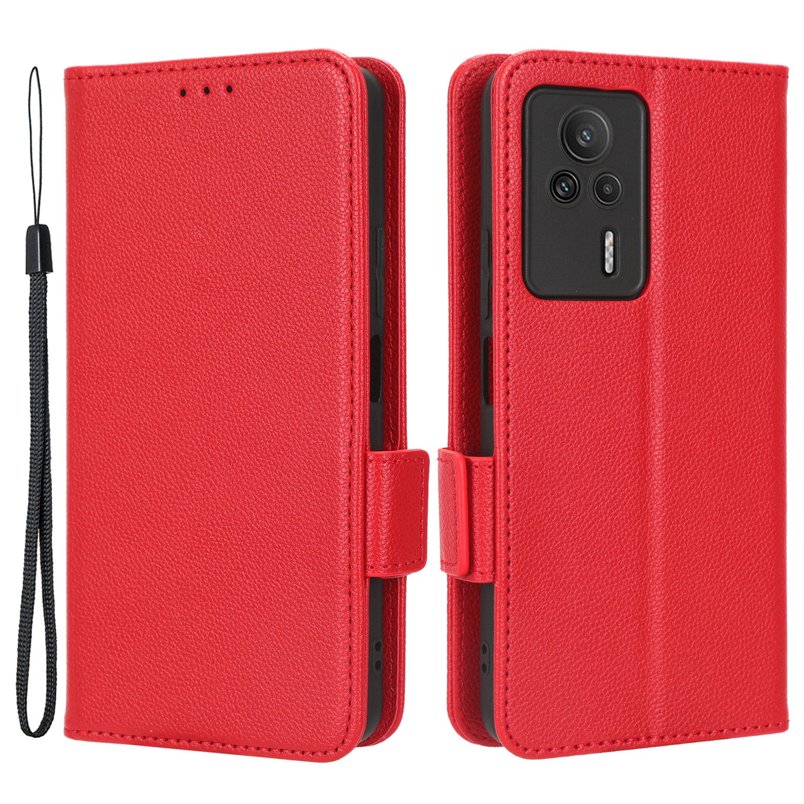 For Xiaomi Redmi K60E 5G Anti-Scratch Litchi Texture Phone Case PU Leather TPU Wallet Stand Phone Cover For Xiaomi Redmi K60E 5G Anti-Scratch Litchi Texture Phone Case PU Leather TPU Wallet Stand Phone Cover
